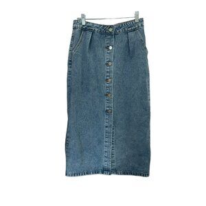 Denim Midi Skirt XS euc